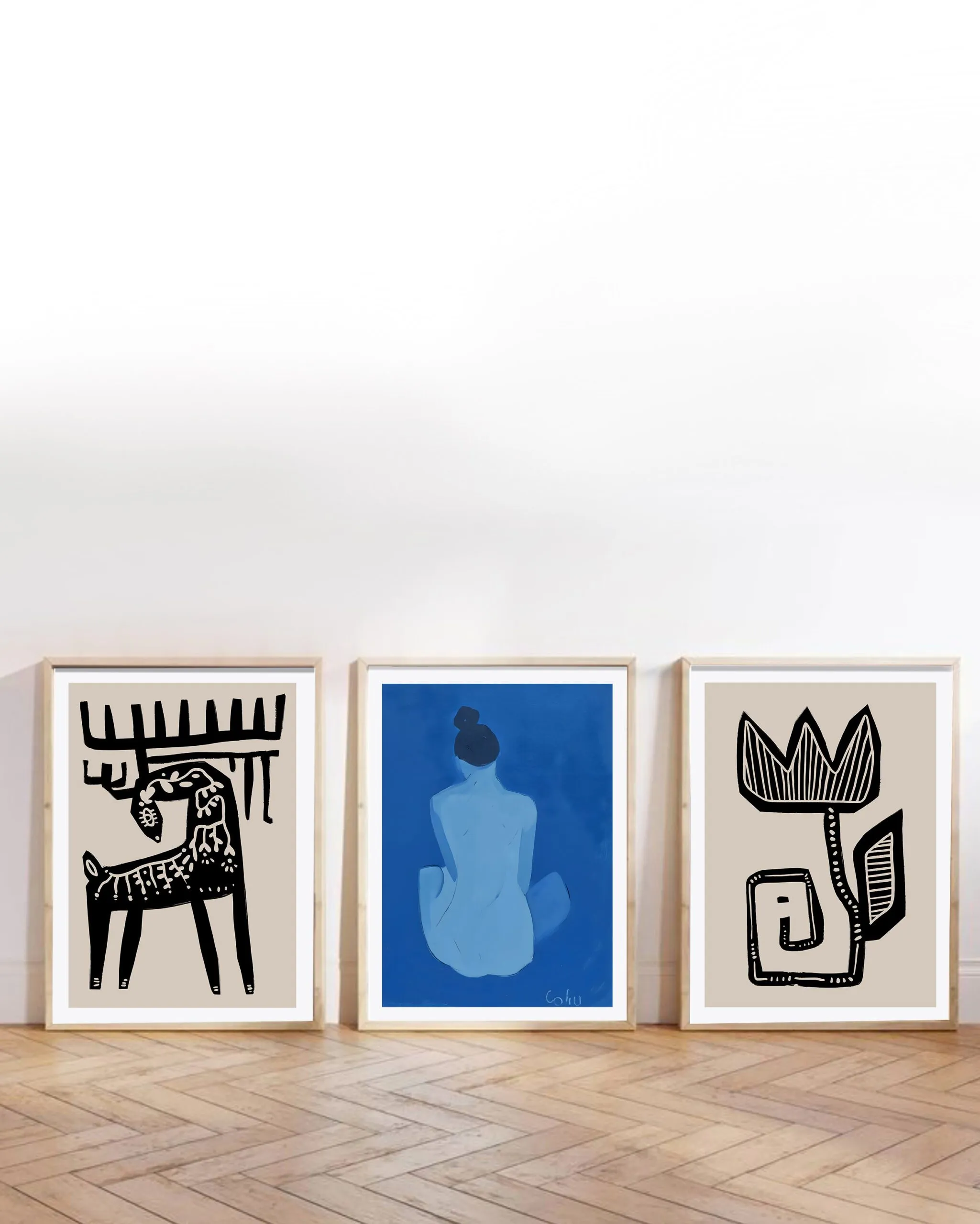 Bohemian.07 - 3 Adet Tablo Setleri, Bohem Tabloları, Çerçeveli Tablolar