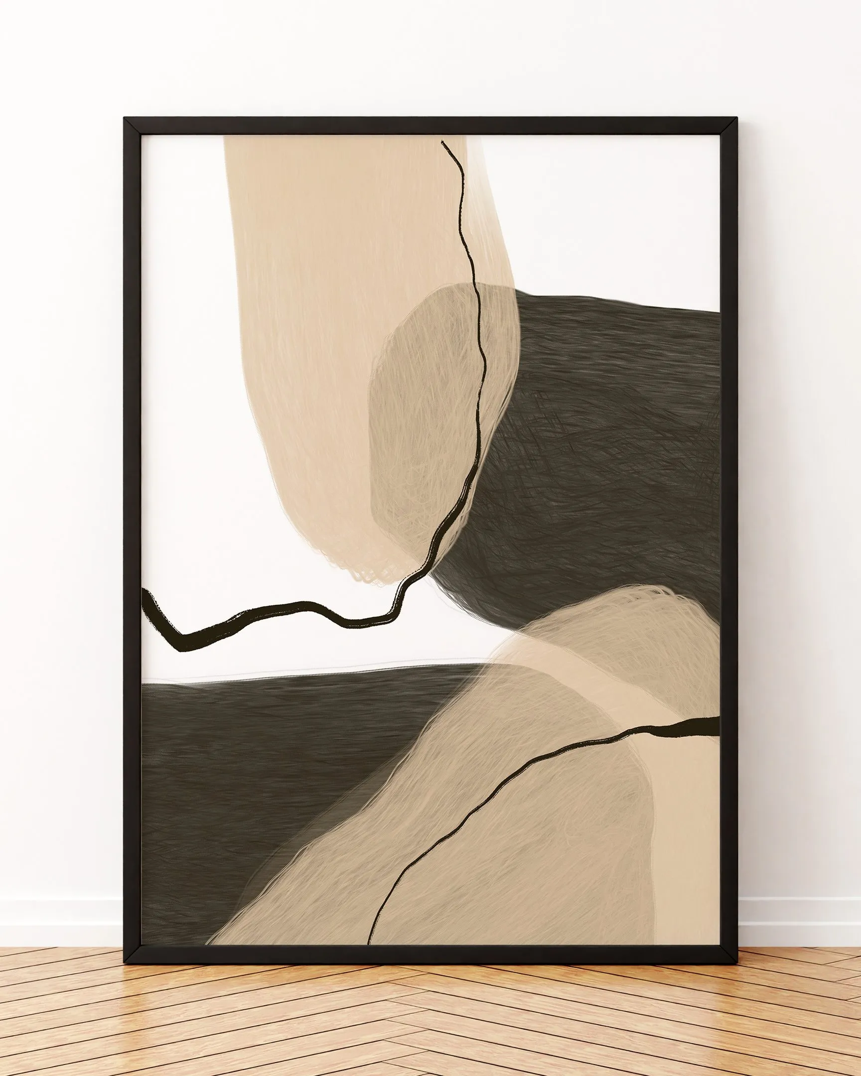 Abstarct No.5 - Ahşap Çerçeve, Çerçeve