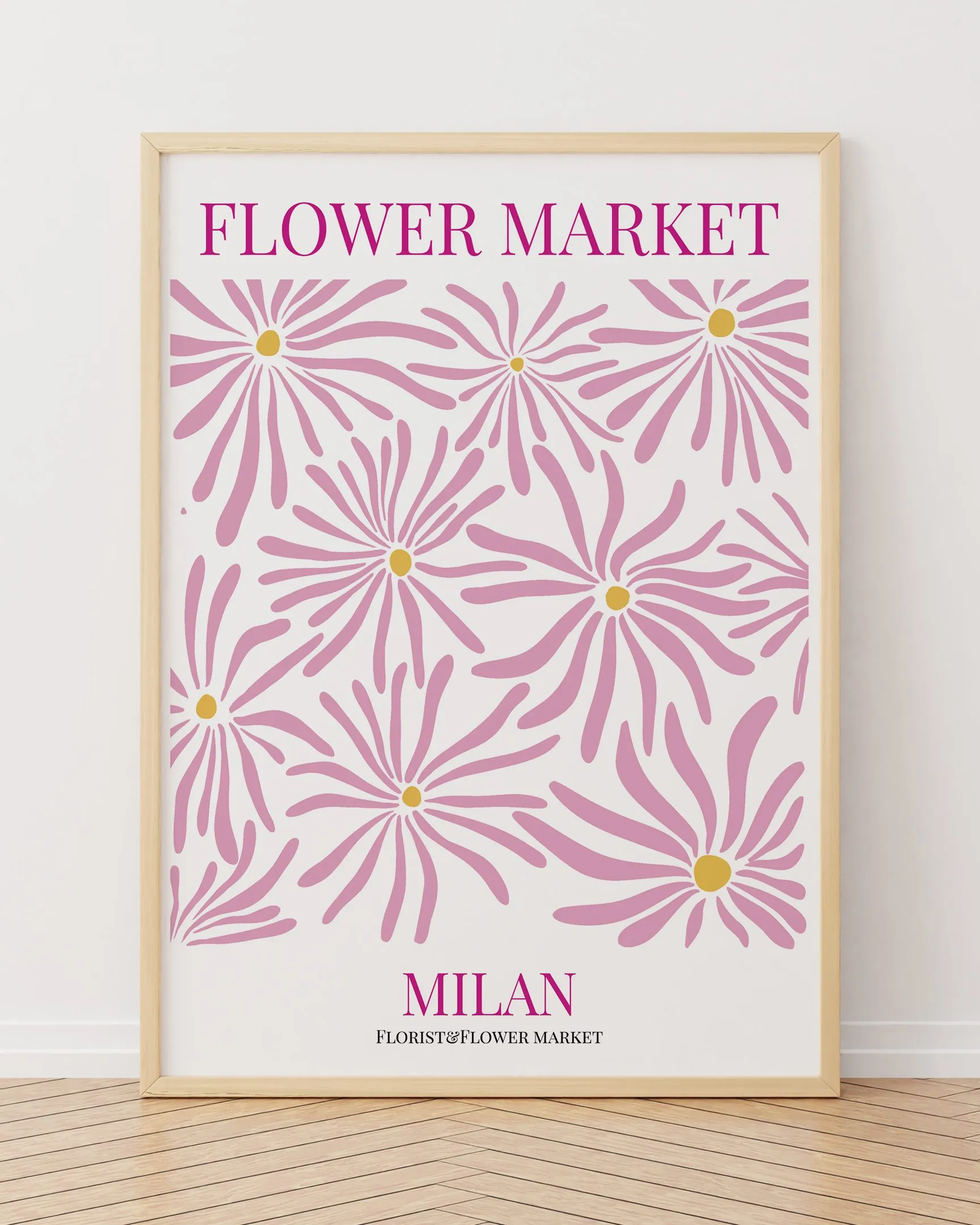 Flowers.03 - Ahşap Çerçeve, Çerçeveli Tablolar, Çiçek Tabloları, Çerçeve