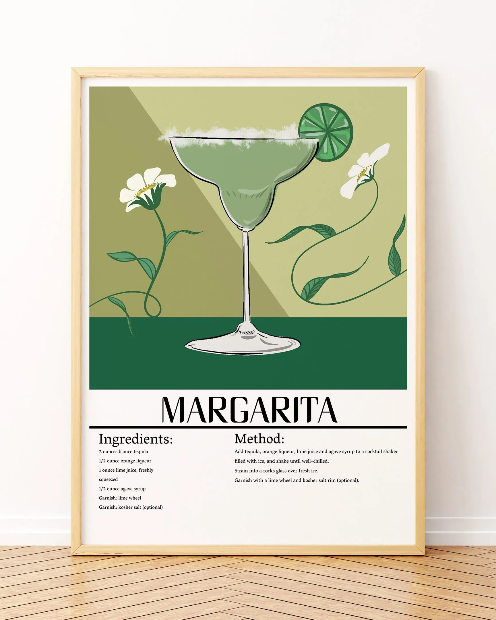 Margarita - Ahşap Çerçeve, Çerçeveli Tablolar, Kokteyl Tabloları, Çerçeve