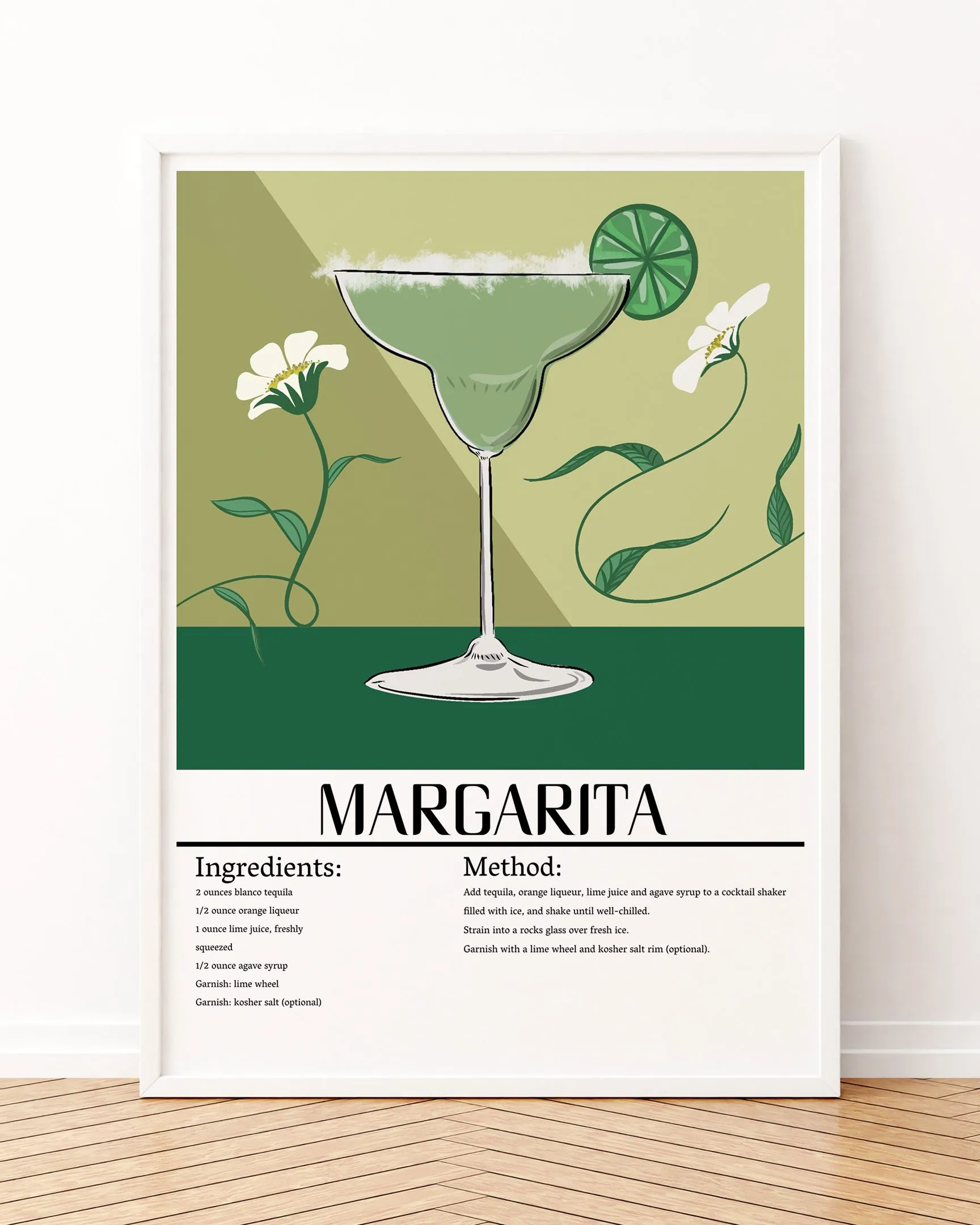 Margarita - Ahşap Çerçeve, Çerçeveli Tablolar, Kokteyl Tabloları, Çerçeve
